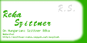 reka szittner business card