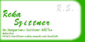 reka szittner business card